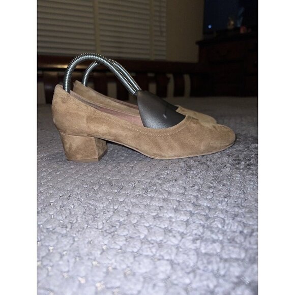 JEFFREY CAMPBELL Low Block Heel Suede Leather Round Toe Shoe Pumps Sz 8.5 - Picture 5 of 12